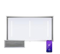 Klarstein LuxeAir Cooker Hood - 523 m³/h Air Flow, A Energy Efficiency, WiFi Smart Control, Touch Panel, Dual Ventilation, LED Lighting, 110W Motor, Black