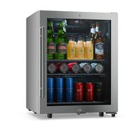Klarstein LuxeChill 64cm 60L Outdoor Drinks Fridge with Glass Door Silver