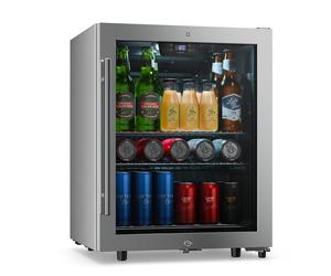 Klarstein LuxeChill 64cm 60L Outdoor Drinks Fridge with Glass Door Silver