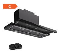 Klarstein Mariana 60cm 491m³/h Telescopic Cooker Hood Black