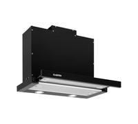 Klarstein Mariana Flat Screen Cooker Hood, 60 cm, 500 m³/h, Recirculation & Extraction, LED Lighting, Push-Button Controls, Under-Cabinet Extractor Fan, Pull-Out, Black