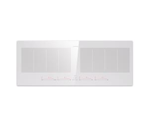 Klarstein Masterzone Slim 90cm 2 Flex Zones 4 Ring Induction Hob White