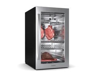Klarstein Meat Aging Fridge, 88L Dry Aging Cabinet, Temp & Humidity Control, UVC Lighting, Touch Control, Double-Glazed Door, LED Display, Stainless Steel, Ideal for Home & Restaurant