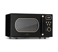 Klarstein Microwave Oven, Countertop Microwave Ovens 800w with Grill, Solo Compact Stainless Steel Microwave, 20L Large Interior Smart Digital Microwave w/Defrosting Plate, Power Saving & Easy to Use