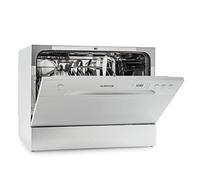 Klarstein Mini Dishwasher for 6 Place Settings, Quiet UV Countertop Dishwasher with 6 Programmes, Compact Tabletop for Home Office Camping, Built-In Water Tank & Connection