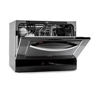 Klarstein Mini Dishwasher for 6 Place Settings, Quiet UV Countertop Dishwasher with 7 Programmes, Compact Tabletop for Home Office Camping, Built-In Water Tank & Connection