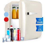 KLARSTEIN Mini Fridge, 32L Quiet Table Top Refrigerator with Adjustable Shelves, Vintage Design Small Fridge for Bedroom, Office, Drinks, Beer & Skincare