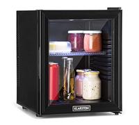 KLARSTEIN Mini Fridge for Bedrooms, Food, Drinks, Beer & Skincare Cooler, Glass Door Drinks, 32L Table Top w/Adjustable Shelves, Quiet & Small Fridge For Home, Office, & Camping