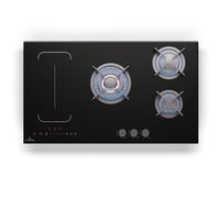 Klarstein Multichef 90cm Dual Fuel Hob 5 cooking zones Black