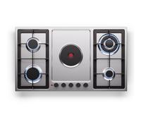 Klarstein Multichef 90cm Dual Fuel Hob 5 cooking zones Silver