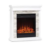 Klarstein Nevis Peak Electric Fireplace - Electric Fireplace with 1800 W Heating Power, with Timer, Temperature: 10 to 30 °C, LED Flame Illusion, incl. Remote Control