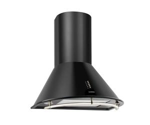 Klarstein Noir - Retro Extractor Hood, Extractor Hood, Stainless Steel, 60 cm, 430 m³/h Exhaust air Capacity, Three Power Levels, Exhaust air Mode, recirculation Mode Possible, matt Black