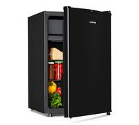 KLARSTEIN Obsidian - refrigerator, volume: 72 litres, black inside and outside, 7 cooling levels, vegetable compartment, noise level: 42 dB, black