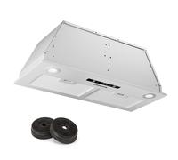 Cooker Hood 70 cm Extractor Fan Kitchen Chimney Hood LED Grease Filters White [EEK: A++]