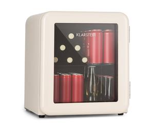 Klarstein PopLife 50cm 48L Drinks Fridge with Glass Door Cream