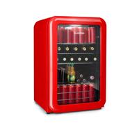 Klarstein PopLife 84cm 115L Drinks Fridge with Glass Door Red