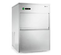 Klarstein Powericer Professional Ice Cube Machine - ice cube maker, ice maker, LED, tasteless lining, very quiet, stainless steel, storage compartment, 145 W, 50 kg/24h, Silver