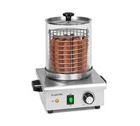 Klarstein Pro Wurstfabrik 450 - Profi Hot Dog Maker, 450 Watt, 30-100 °C, Glass Cylinder: Ø 20 cm, Divisible Stainless Steel cage: Ø 17 cm / 5 litres, Stainless Steel, Water Tank: 1.1 litres, Silver