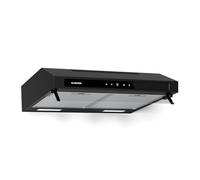 Klarstein Purista Force Integrated Cooker Hood, 60cm Under-Cabinet Hood, Dual Motor 400 m³/h, LED Touch Panel, Energy Class C, Compact 13cm Design, LED Lighting, Charcoal Filter