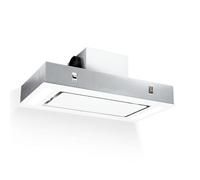 Klarstein Remy - Island Cooker Hood, Kitchen Extractor Fan, Extractor Hood, Substructure Hood, Ceiling Hood and Bull; 90 cm, Touch, Cooking Surface Lighting; up to 620 m³/h Remote Control, Bone
