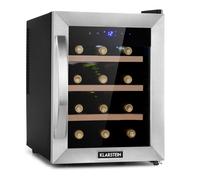 Klarstein Reserva 35cm 12 Bottles Freestanding Wine Fridge Silver