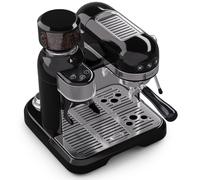 Klarstein Retro Coffee Machines with Milk Frother, 1.4L Espresso Coffee Machine Maker, Integrated Grinder, 1550W Espresso & Cappuccino Machines, ThermoBlock Espresso Machine, Cappuccino Latte Expresso