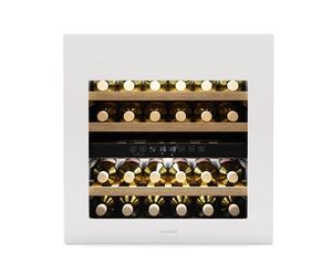 Klarstein Rhone 59cm 36 Bottles Built-In Dual Zone Wine Cooler White