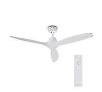 Klarstein Santa Elena Ceiling Fan - 52" Real Wood Blades, 6 Speeds, Remote Control, Quiet 45dB, 9,060m³/h Airflow, Summer & Winter Modes, 8hr Timer