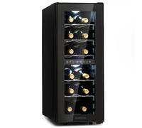 Klarstein Shiraz 28.5cm 12 Bottles Dual Zone Wine Fridge Black