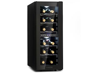 Klarstein Shiraz 28.5cm 12 Bottles Dual Zone Wine Fridge Black