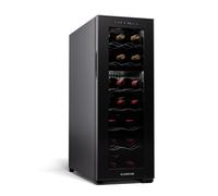 Klarstein Shiraz 36.6cm 18 Bottles Dual Zone Wine Fridge Black