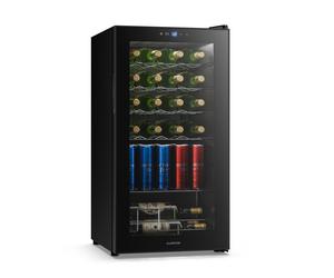 Klarstein Shiraz 43cm 28 Bottles Freestanding Wine Fridge Black