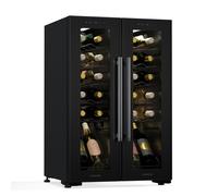 Klarstein Shiraz 49cm 24 Bottles Dual Zone Wine Fridge Black