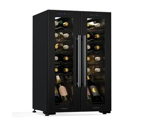 KLARSTEIN Shiraz wine refrigerator 2 zones - 24 bottles, free-standing, 5-18°C, LED lighting, touch operation, elegant design, wine climate control cabinet