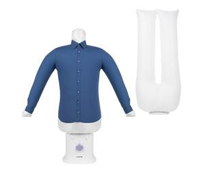 Klarstein ShirtButler Deluxe Automatic Drying and Ironing Machine, 2-in-1 Drying and Ironing, 1250 W Safety Heater, HotAir Tension Technology, Timer 0-180 Min, Oxford Nylon, White