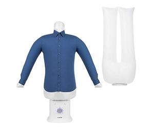 Klarstein ShirtButler Deluxe Automatic Drying and Ironing Machine - 2-in-1: Drying and Ironing Functions, 1250 W Safety Heater, HotAir Tension Technology, Timer: 0-180 Min.- White