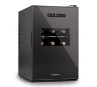 Klarstein Silent Vino 34.5cm 15 Bottles Freestanding Wine Fridge Black/Glass