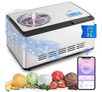 Klarstein Smart Ice Cream Maker Machine For Home, Soft Ice Cream Machine, 180W Froyo Frozen Yoghurt Maker with WiFi/App Control, Keep Cool Function, Compressor Cooling, Homemade Dessert, Gelato Sorbet