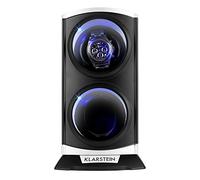 KLARSTEIN St. Gallen Premium - Automatic Watch Winder, Watch Rotator,Holder,Case, Capacity: 2 x Automatic Watches, 4 Speeds, Right-Left Running, Black/Silver