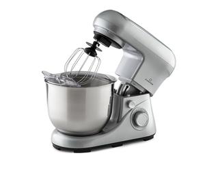 Klarstein Stand Mixer, 5L Food Mixer for Baking with Bowl, 1300W Cake Mixer w/Beater, Dough Hook, Whisk & Mixing Bowl, 6 Speed Planetary Rotation Kitchen Maker, Electric Mixer for Baking Bread Pastry