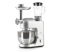 Klarstein Stand Mixer, 5L Food Mixer for Baking with Bowl, 1800W Cake Mixer w/Beater, Dough Hook, Whisk, 1.5L Blender, Food Processor Meat Grinder, 6 Speed Electric Mixer for Baking Bread Pastry