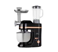 Klarstein Stand Mixer, 5L Food Mixer for Baking with Bowl, 1800W Cake Mixer w/Beater, Dough Hook, Whisk, 1.5L Blender, Food Processor Meat Grinder, 6 Speed Electric Mixer for Baking Bread Pastry