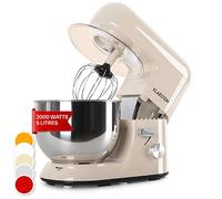 Klarstein Stand Mixer, 5L Food Mixer for Baking with Bowl, 2000W Cake w/Beater, Dough Hook, Whisk & Mixing Bowl, 6 Speed Planetary Rotation Kitchen Maker, Electric for Baking Bread Pastry
