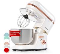 Klarstein Stand Mixer, 5L Food Mixer for Baking with Bowl, 2000W Cake w/Beater, Dough Hook, Whisk & Mixing Bowl, 6 Speed Planetary Rotation Kitchen Maker, Electric for Baking Bread Pastry