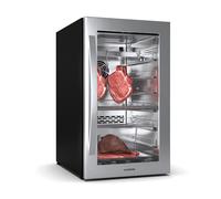 Klarstein Meat Aging Fridge, 88L Dry Aging Cabinet, Temp & Humidity Control, UVC Lighting, Touch Control, Double-Glazed Door, LED Display, Stainless Steel, Ideal for Home & Restaurant