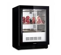 Klarstein Steakhouse Pro - Steak AGER Steak Maturing Cabinet, Free-Standing/Built-in, 1zone, Volume: 98litres, Cooling Temperature: 1-25 °C, Humidity: 60-85%, White LED Interior Lighting, Black