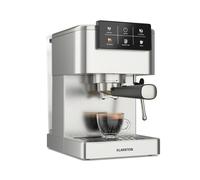 Klarstein SteelPresso Touch Espresso Machine - 20 Bar, 1350W, Stainless Steel, Milk Frother, Touch Display, 1.5L Water Tank, Cappuccino & Latte Maker, Compact Design