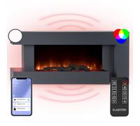 Klarstein Studio LightFire Smart 2000W 132cm Asymmetric Electric Fire with Surround Dark Gray
