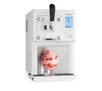 Klarstein Sweet Sundae Soft Serve Ice Cream Maker with Compressor - No Pre-Freezing Required | Ice Cream Machine 1.5 L, Ready in 40 Min, Dispensing System & Auto Cleaning, Stainless Steel, White