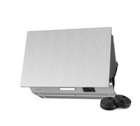 Klarstein Swift Square Built-In Cooker Hood, 60cm Kitchen Hood with Dual Motor, 380 m³/h Air Flow, Energy Class C, Touch Control, LED Lighting, Exhaust & Recirculation Modes